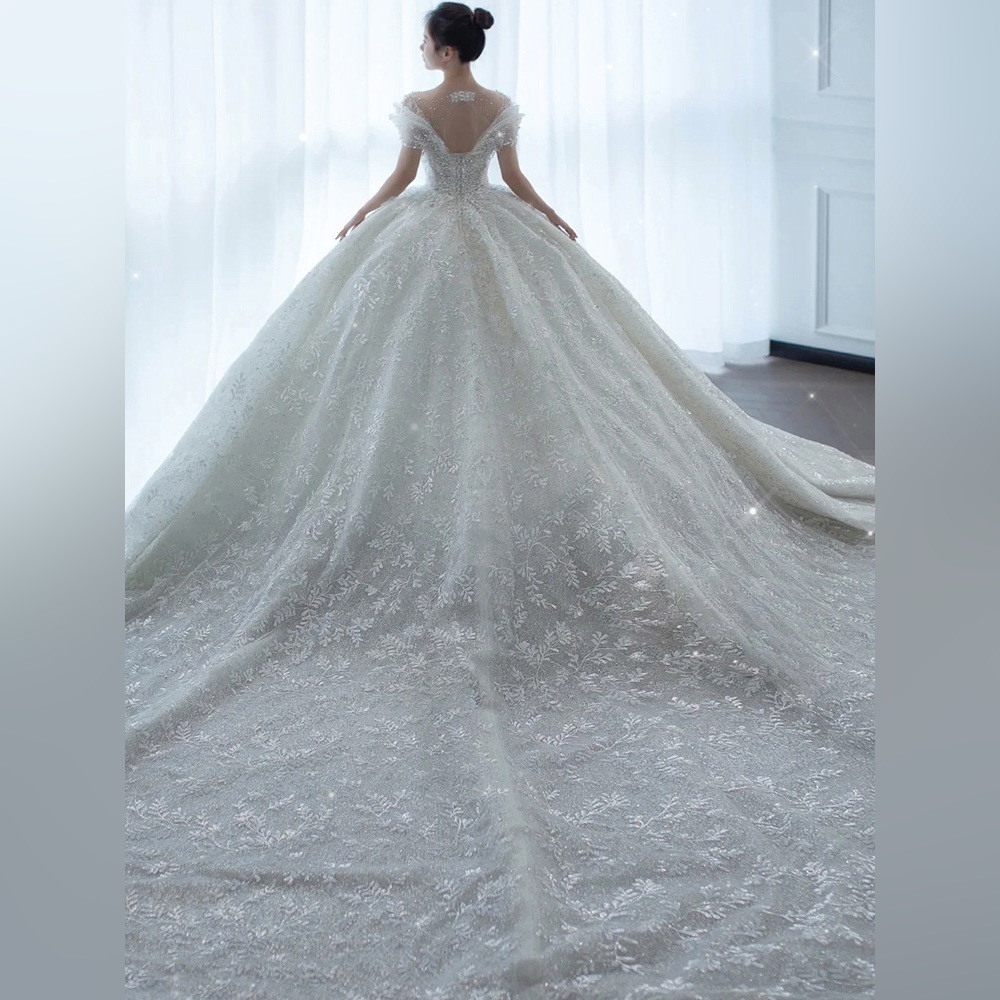23 New bride Princess small pregnant woman tail high-grade texture French luxury
